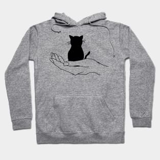 Kitten in a hand Hoodie